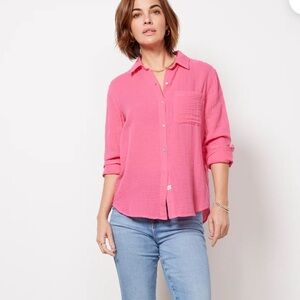 Rails Ellis Button Down in hibiscus M